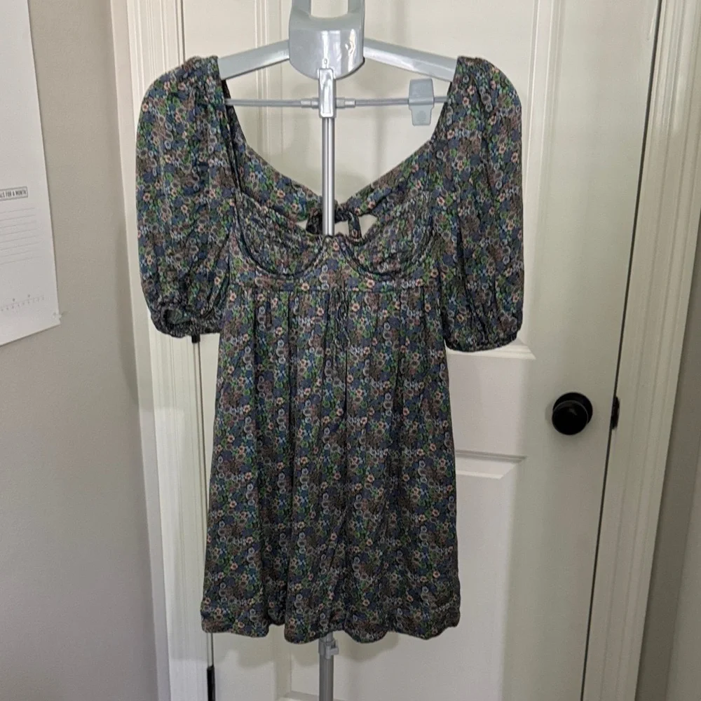 For Love And Lemons Alisa Mini Dress In Green - Picture 7 of 10